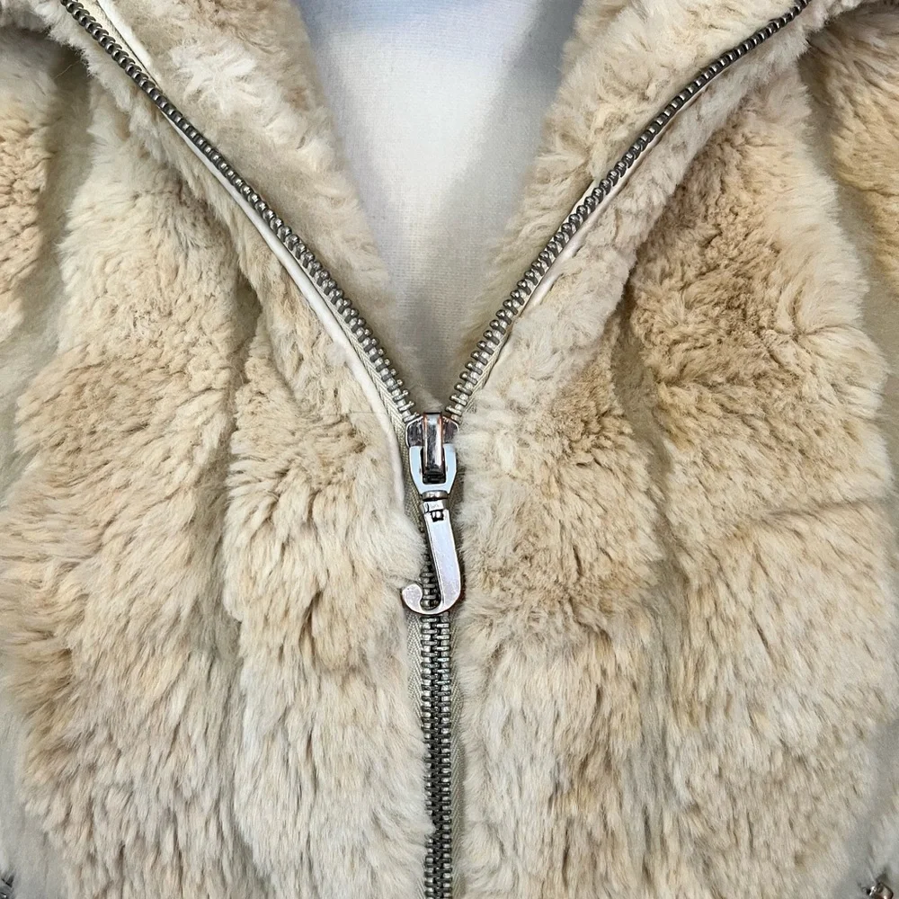 Vintage Juicy Couture Faux Fur Hoodie Coat ASO Lorelai Gilmore Girls - Picture 10 of 14